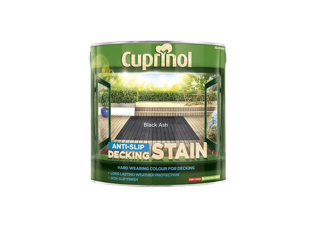 Cuprinol Anti-Slip Decking Stain Black Ash 2.5 litre Cuprinol - RockBottom Northampton