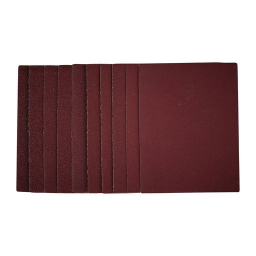Draper 1/4 Sanding Sheets, 115 x 150mm, Assorted Grit (Pack of 10) 54824 Draper - Town Tools 