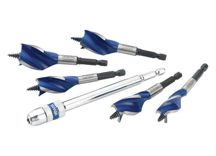 Irwin® Blue Groove 6X Stubby Wood Bit Set, 5 Piece IRWIN® - RockBottom Northampton