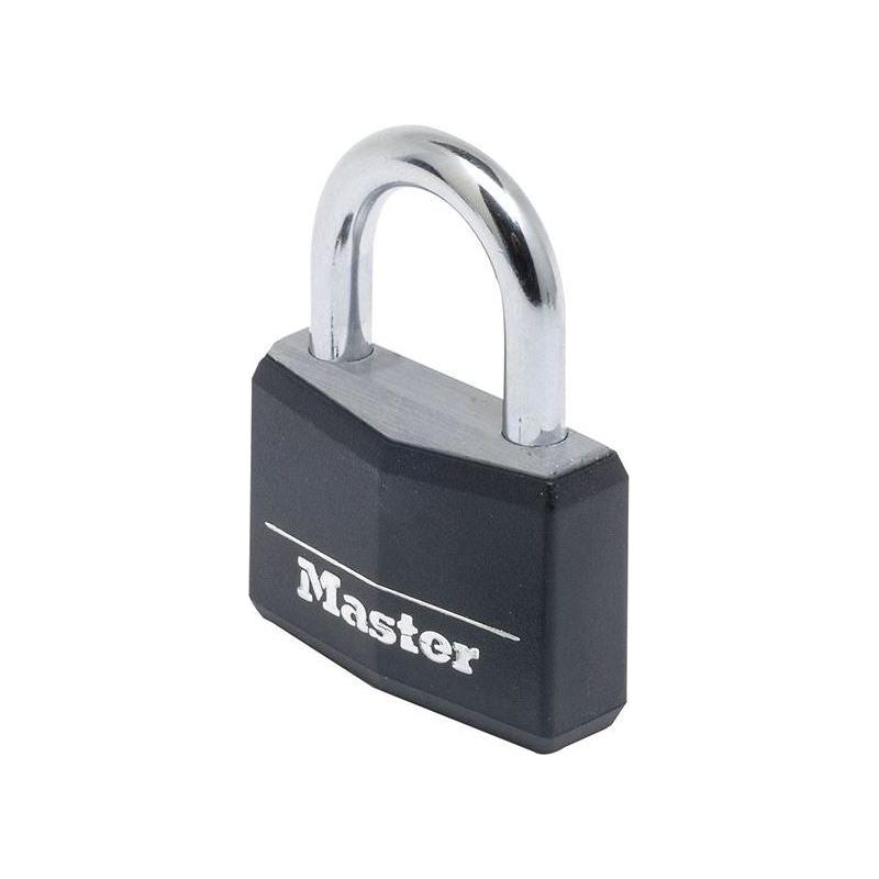 Master Lock Aluminium Black Vinyl Cover 50mm Padlock 4-Pin Master Lock - RockBottom Northampton