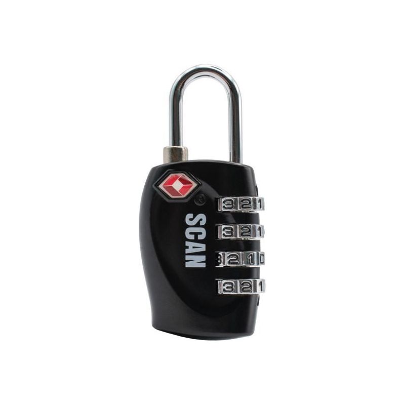 Scan Zinc Combination Padlock TSA Approved Scan - RockBottom Nothampton