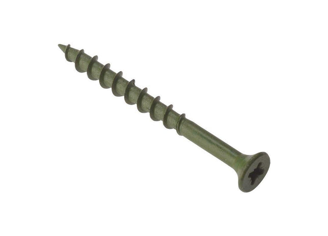 Forgefix Decking Screw Pozi Compatible ST Green Anti-Corrosion 4.5 x 50mm Box 200 ForgeFix - RockBottom Northampton