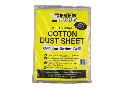 Everbuild Sika Cotton Dust Sheet 3.6 x 2.7m Everbuild Sika - RockBottom Northamptin
