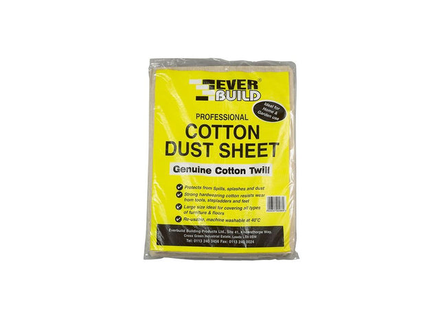 Everbuild Sika Cotton Dust Sheet 3.6 x 2.7m Everbuild Sika - RockBottom Northamptin