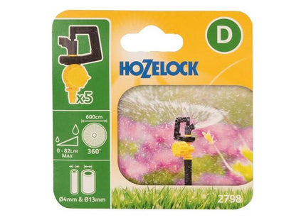 Hozelock 2798 Adjustable 360° Mini Sprinkler (Pack 5) Hozelock - RockBottom Northampton