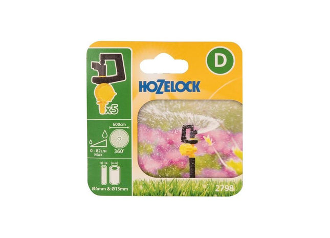 Hozelock 2798 Adjustable 360° Mini Sprinkler (Pack 5) Hozelock - RockBottom Northampton