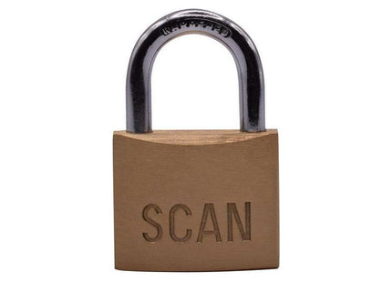 Scan Brass Padlock 40mm Scan - RockBottom Nothampton