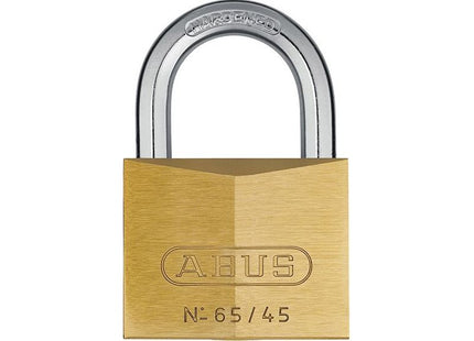 Abus Mechanical 65/45mm Brass Padlock Keyed Alike 456 ABUS Mechanical - RockBottom Northampton 