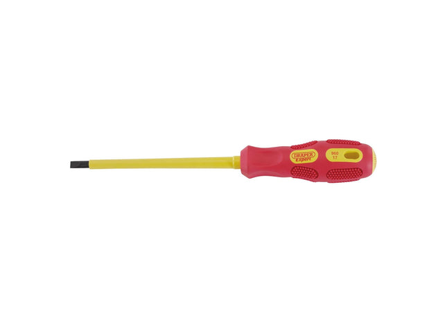 Draper VDE Approved Fully Insulated Plain Slot Screwdriver, 5.5 x 125mm (Display Draper - Town Tools 