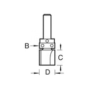 Trend 46/91 x 1/4 TCT 90° Shank Mounted Template Profiler 12.7 x 9.5mm Trend - RockBottom Northampton