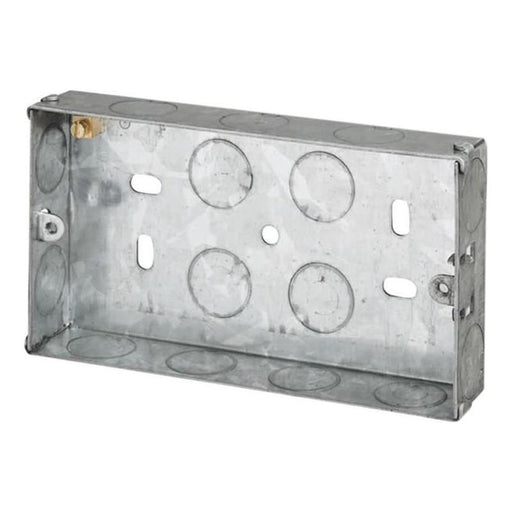 Dencon Metal Back Box 2-Gang 25mm Dencon - RockBottom Northampton