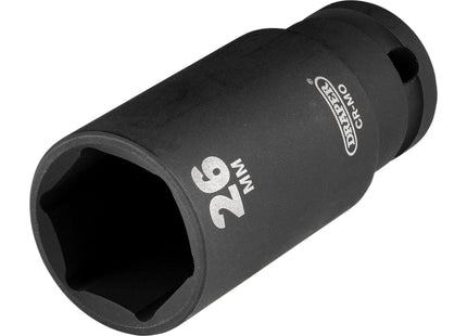 Draper Draper HI-TORQ Metric Deep Impact Socket, 3/8" Sq. Dr., 26mm Draper - Town Tools