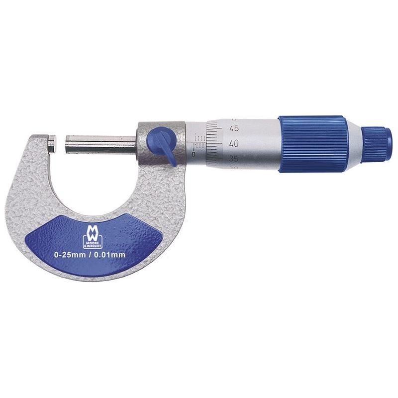 Moore & Wright MW200-01 Analogue External Micrometer 0-25mm/0.01mm Moore & Wright - RockBottom Northampton