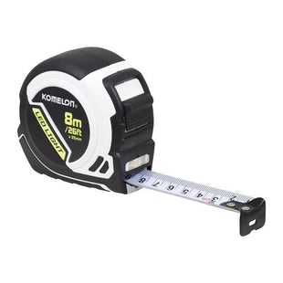 Komelon LED LIGHT Tape Measure 8m/26ft (Width 25mm) Komelon - RockBottom Northampton