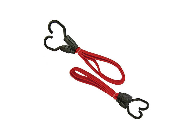 Faithfull Flat Bungee Cord 76cm (30in) Red 2 Piece Faithfull - RockBottom Northampton