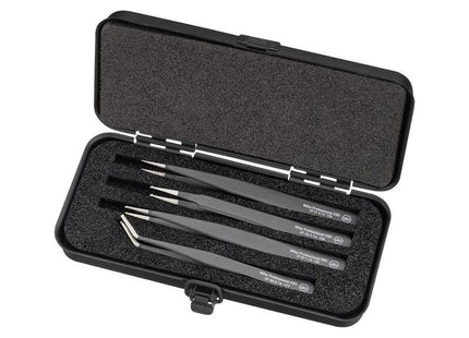Wiha Professional ESD SMD Tweezer Set, 4 Piece Wiha - RockBottom Northampton