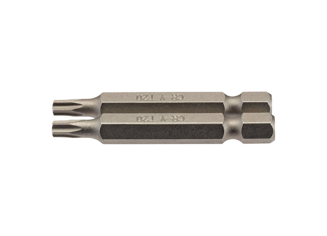Draper TX-STAR Insert Bit, 1/4" Hex, 50mm Long, T20 (Pack of 2) Draper - Town Tools 