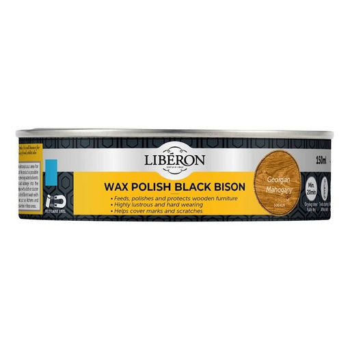 Liberon Black Bison Wax Paste Georgian Mahogany 150ml Liberon - RockBottom Northampton