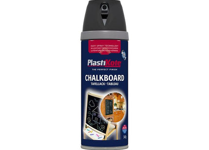 Plastikote Twist & Spray Chalkboard Paint Black 400ml PlastiKote - RockBottom Nothampton
