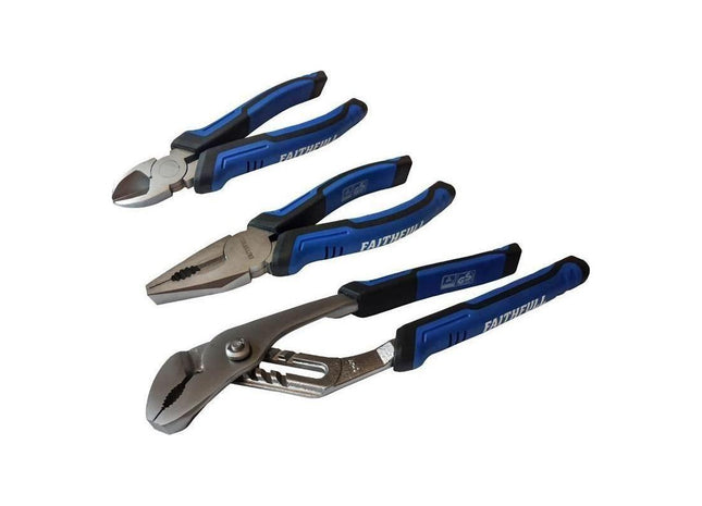Faithfull Soft Grip Pliers Set, 3 Piece Faithfull - RockBottom Northampton