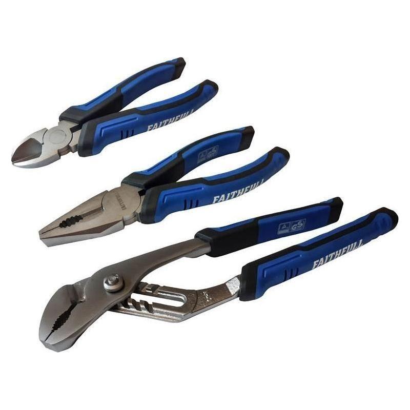 Faithfull Soft Grip Pliers Set, 3 Piece Faithfull - RockBottom Northampton