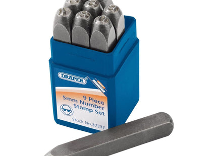 Draper 0 - 9 Number Stamp Set, 3/16" 37337 Draper - Town Tools 