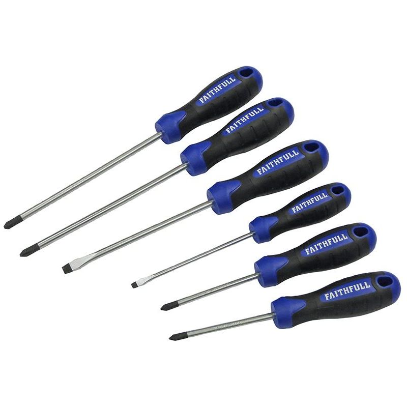Faithfull Boxed Soft Grip Screwdriver Set, 6 Piece Faithfull - RockBottom Northampton