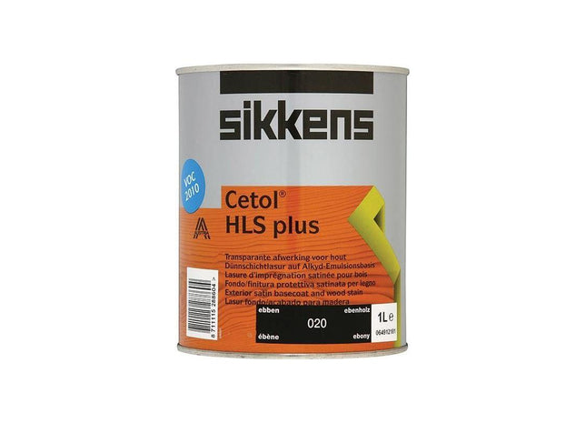 Sikkens Cetol HLS Plus Translucent Woodstain Ebony 1 litre Sikkens - RockBottom Nothampton