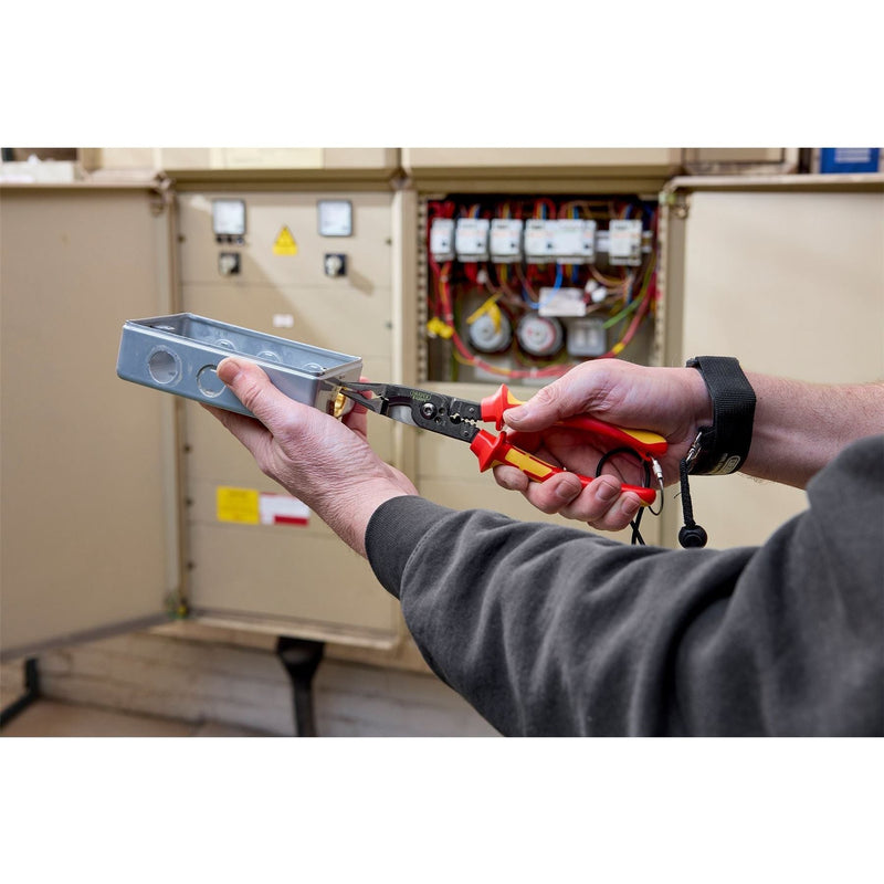 Draper XP1000 VDE Tethered 8-in-1 Electricians Pliers, 215mm Draper - Town Tools