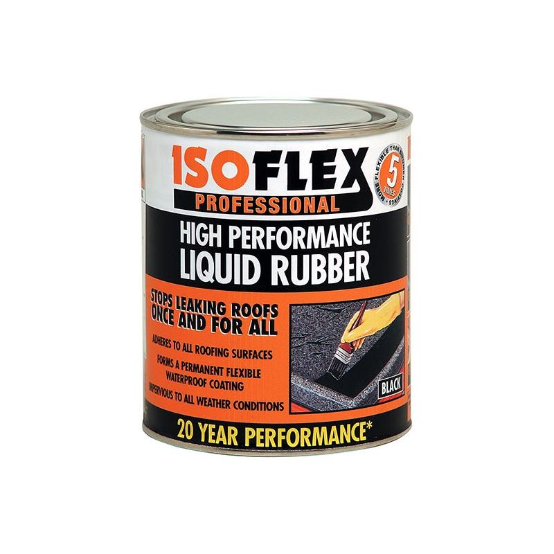 Ronseal Isoflex Liquid Rubber Black 750ml Ronseal - RockBottom Nothampton