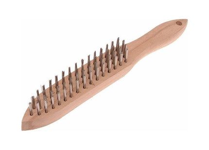 Faithfull 680/S4 Heavy-Duty Stainless Steel Scratch Brush - 4 Row Faithfull - RockBottom Northampton