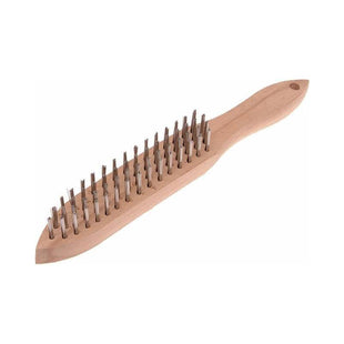 Faithfull 680/S4 Heavy-Duty Stainless Steel Scratch Brush - 4 Row Faithfull - RockBottom Northampton