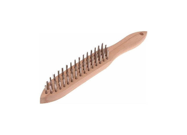Faithfull 680/S4 Heavy-Duty Stainless Steel Scratch Brush - 4 Row Faithfull - RockBottom Northampton