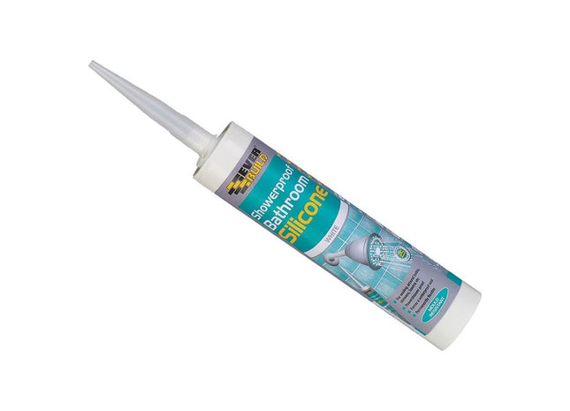 Everbuild Sika Showerproof Bathroom Silicone White 280ml Everbuild Sika - RockBottom Northamptin