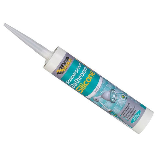 Everbuild Sika Showerproof Bathroom Silicone White 280ml Everbuild Sika - RockBottom Northamptin