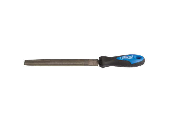 Draper Soft Grip Engineer's Half Round File and Handle, 150mm 00009 Draper - Town Tools 