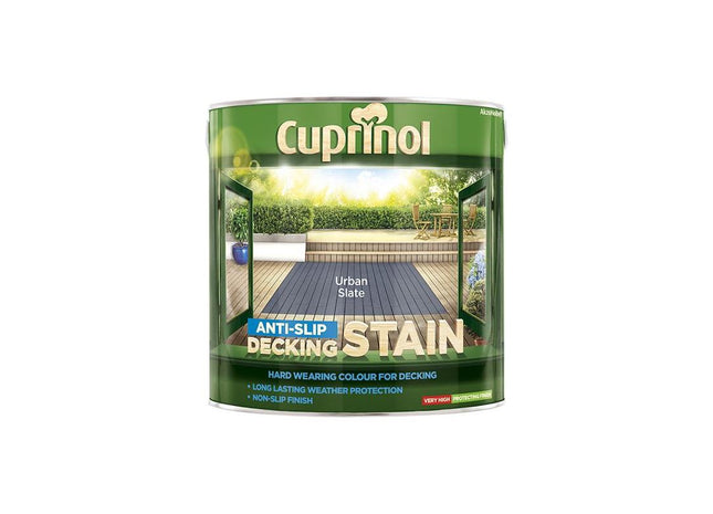 Cuprinol Anti-Slip Decking Stain Urban Slate 2.5 litre Cuprinol - RockBottom Northampton
