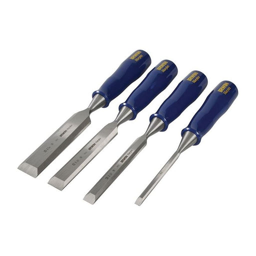 Irwin® Marples® M444 Bevel Edge Chisel Blue Chip Handle Set, 4 Piece IRWIN® Marples® - RockBottom Northampton