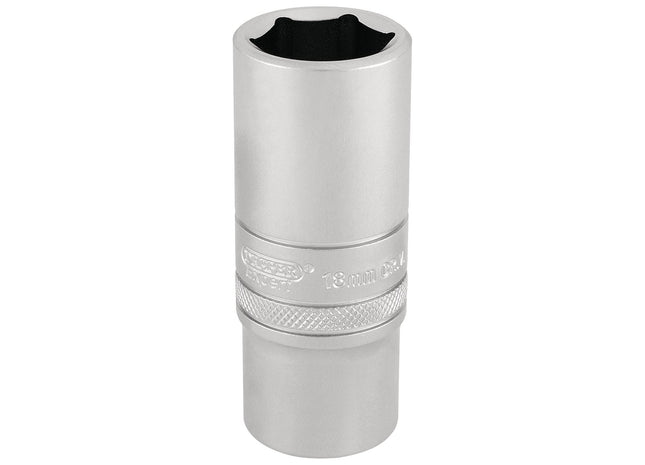 Draper HI-TORQ 6 Point Deep Socket, 3/8" Sq. Dr., 18mm 17545 Draper - Town Tools 