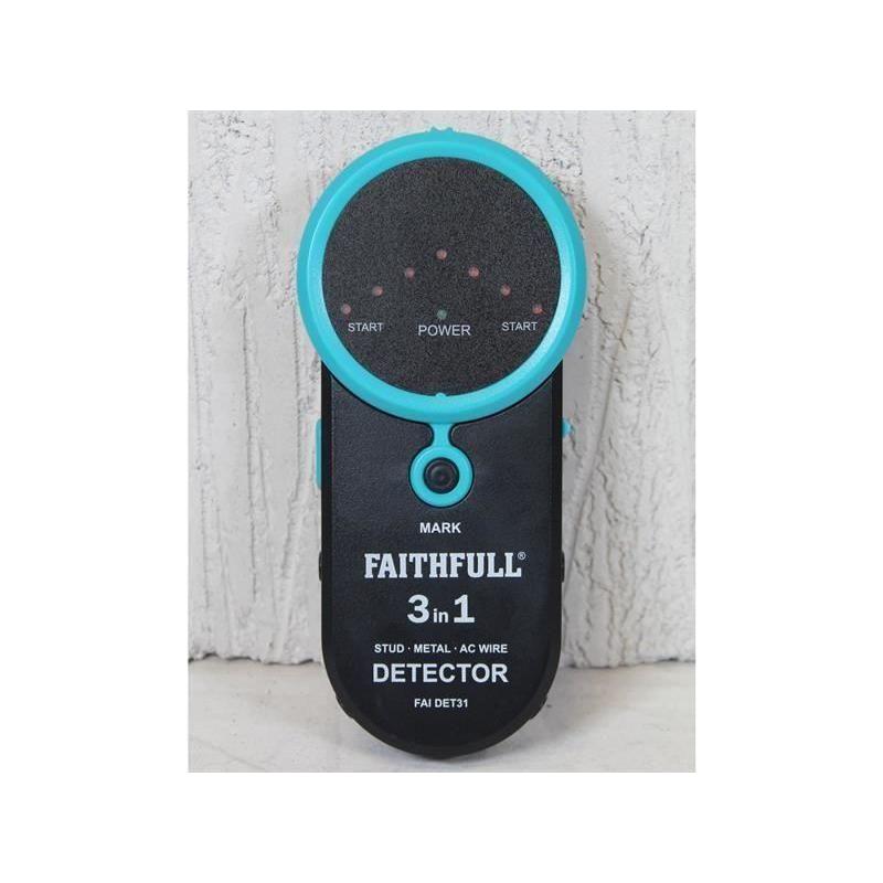 Faithfull 3-in-1 Detector Stud Metal & Live Wire Faithfull - RockBottom Northampton