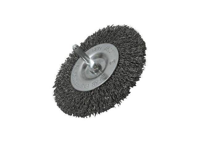 Faithfull Wire Brush 100mm x 6mm Shank, 0.30 Wire Faithfull - RockBottom Northampton