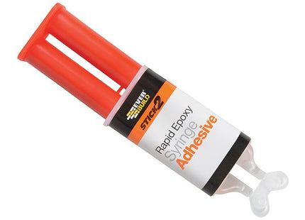 Everbuild Sika STICK2® Rapid Epoxy Syringe 24ml Everbuild Sika - RockBottom Northamptin