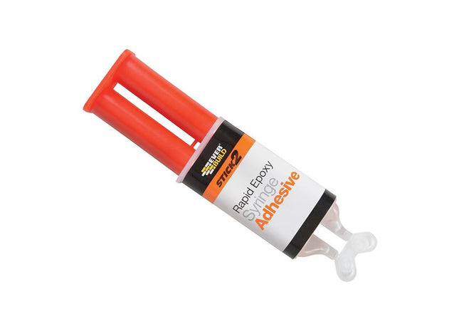 Everbuild Sika STICK2® Rapid Epoxy Syringe 24ml Everbuild Sika - RockBottom Northamptin