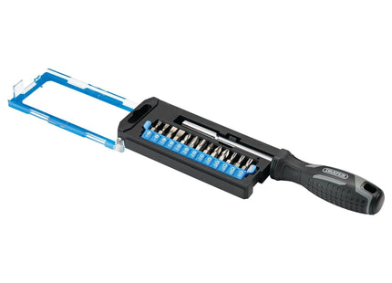 Draper Soft Grip Magnetic Screwdriver and Bit Set, 1/4" x 100mm (14 Piece) Draper - Town Tools