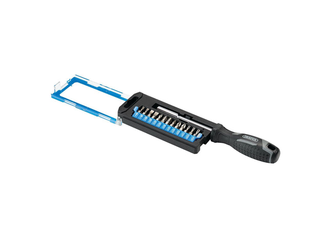 Draper Soft Grip Magnetic Screwdriver and Bit Set, 1/4" x 100mm (14 Piece) Draper - Town Tools
