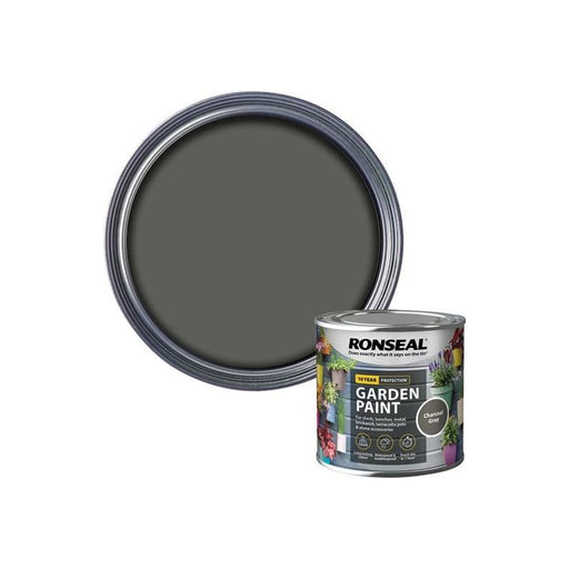 Ronseal Garden Paint Charcoal Grey 250ml Ronseal - RockBottom Nothampton