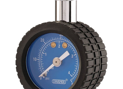 Draper Tyre Pressure Gauge TPG5, 0 - 60psi, 0 - 4 bar 91364 Draper - Town Tools 