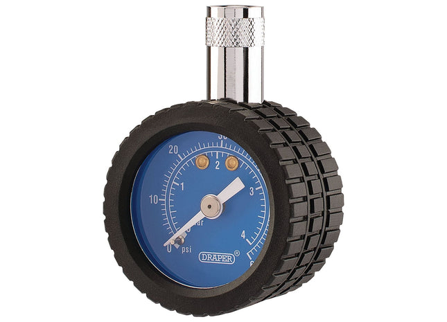 Draper Tyre Pressure Gauge TPG5, 0 - 60psi, 0 - 4 bar 91364 Draper - Town Tools 