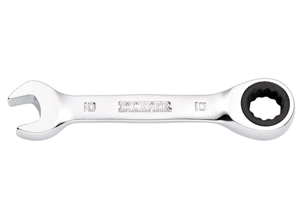 Draper Draper HI-TORQ Metric Stubby Ratchet Combination Spanner, 10mm Draper - Town Tools