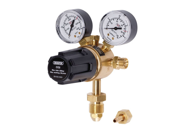 Draper Industrial Gas Bottle Regulator with Double Gauge, 300 bar 70147 Draper - Town Tools 